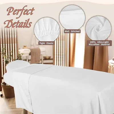 Produktbild von Massageauflagen, 3 Stück - Mikrofaser, 80 x 185 cm - Weich und elastisch - Ideal für Schönheitssalons