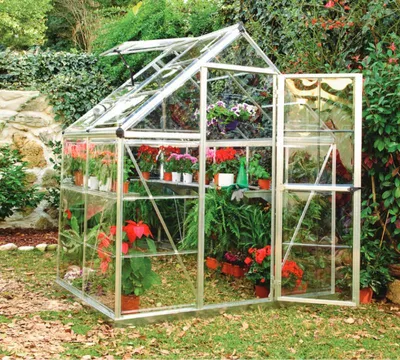 Image de Serre de jardin 2.3m² argent - Palram - 701634 - harmony