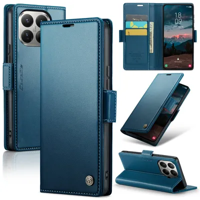 Produktbild von Lederhülle für Xiaomi 17T Brieftasche Kartenfach Schutzhülle mit Standfunktion Blau