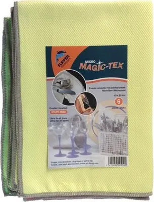 Produktbild von Flipper Souplesse Mikrofasertücher für Fenster & Autos - 45x65cm, 6er-Set