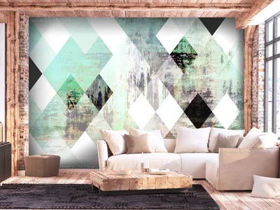 Produktbild von Vlies Fototapete Wohnzimmer 400x280 cm Tapeten Wandtapete XXL Geometrisch a-A-0336-a-b