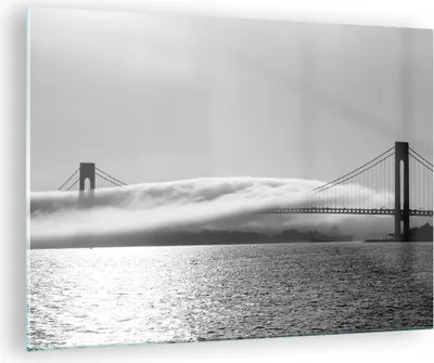 Produktbild von Bilder auf glas - Usa goldenes tor brücke - 70x50cm - Glasbilder - Wandbilder - Kunstdruck - zum Aufhängen bereit - Wanddekoration aus Glas - Glas Bilder - Wandbild auf Glas - GAA70x50-1470