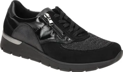 Produktbild von Waldläufer K Damenschuhe - bequeme Schnür- Halbschuhe schwarz Freizeit NEU