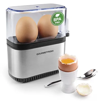 Produktbild von GOURMETmaxx Design Eierkocher für 2 Eier | kompakter Egg Boiler | Egg Cooker mit