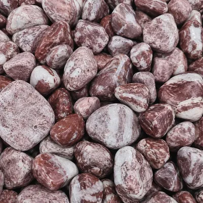 Produktbild von Dekorativer Zierstein Runder Roter Kieselstein 2-4 Cm 20 Kg Natürlich Für Garten, Gabionen, Aquarium, Kieselstein Für Blumentöp