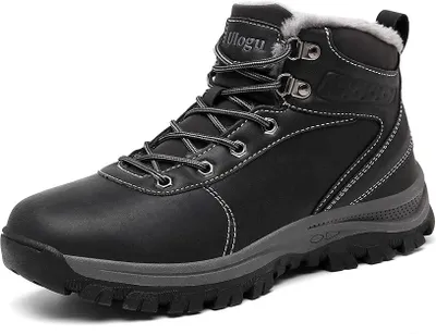 Produktbild von Herren Winter Trekkingstiefel Schwarz Isolierte Wasserdichte 44