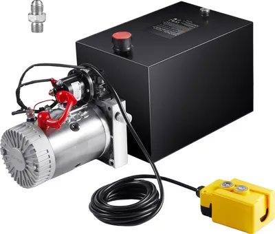 Obrázek produktu pro SucceBuy Hydraulické čerpadlo 20 kvarterů, jednočinné čerpadlo pro sklápění přívěsu, 0,91 GPM, max. tlak 3200 PSI. Tlak, pohonná jednotka DC 12 V pro zvedání automobilů