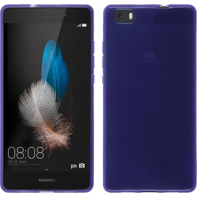 Produktbild von PhoneNatic Case kompatibel mit Huawei P8 Lite 2015 (1.Gen.) - lila Silikon Hülle transparent + 2 Schutzfolien
