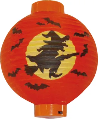 Produktbild von Laterne 20 cm mit Batterien, Hexe/Halloween
