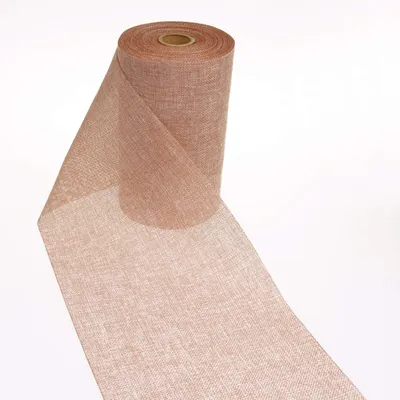 Produktbild von Tischläufer 20 cm x 5 m Kupfer Leinenoptik Polyester Shabby Chic geruchsneutral