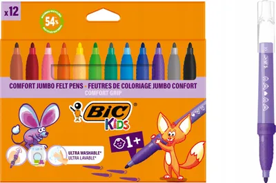 Obrázek produktu pro BIC 517250, 12 barva/barev, Různé barvy, 0,8 mm, Vícebarevný, Kulatý, Děti