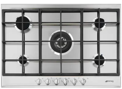 Productafbeelding van Smeg P272XGH, RVS, Inbouw, 75 cm, Gas, RVS, 5 zones