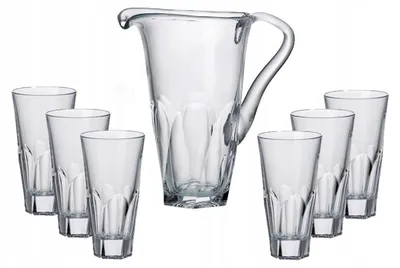 Produktbild von Bohemia Apollo Kristall Wasserkrug Set mit 6 Gläsern
