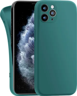 Produktbild von Hülle für Apple iPhone 11 Pro - Handyhülle mit Kameraschutz Cover aus Silikon in Olivgrün