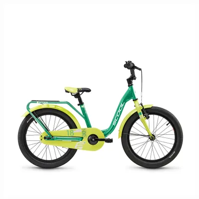 Immagine prodotto di Bicicletta per bambini da 18 pollici, 1 marcia, bicicletta per bambini, S’COOL niXe, da circa 5-7 anni, 110-125 cm, verde/lime
