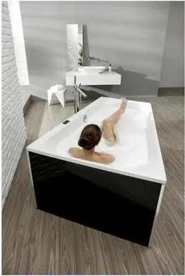 Produktbild von Hoesch Thasos Trapezbadewanne 1500 x 1000 mm links weiß - 3745.010