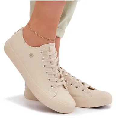 Zdjęcie produktu dla Trampki Damskie Eko Skórzane Big Star TT274019 Beżowe 40
