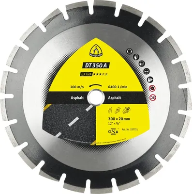 Produktbild von Klingspor DT 350 A Diamanttrennscheiben, 400 x 3,6 x 20 mm 24 Segmente 40 x 3,6 x 10 mm, Weitverzahnt