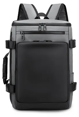 Produktbild von Herren Rucksack Convertible Laptop Schulrucksack Business Reisen Handgepäck Wasserdicht Grau
