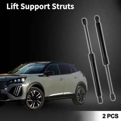 Image de Vérins De Hayon Pour Peugeot 2008 I 2013-2019 Ressort À Gaz Arrière Noir 2 Pièces