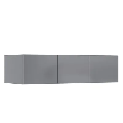 Produktbild von Aufsatz für Schrank Teo – 3 Türen – Grafit Matt – Modern – Erweiterung Kleiderschrank – 134×55×34 cm