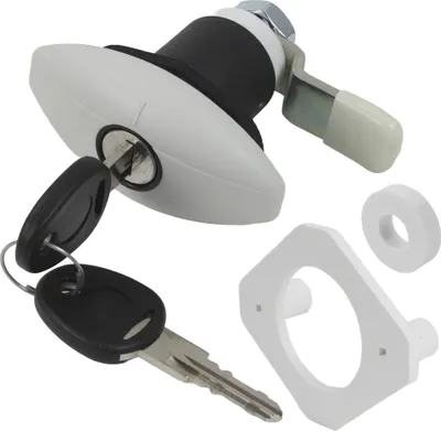 Image de STS Push Lock serrure à volet Ellipse petit volet de service caravane camping-car FAP HSC FF2 blanc