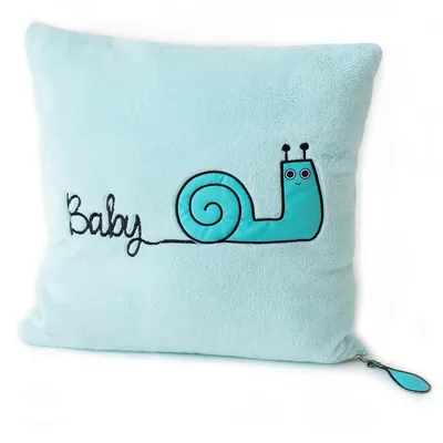 Produktbild von Milk&Moo Sangaloz Baby Dekokissen mit Füllung, Baby & Kinder Kuschelkissen, Deko-Kissen für Kinderzimmer, spizelles Design, blau