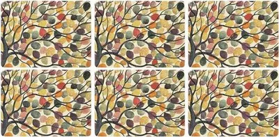 Imagen del producto de Juego de 6 láminas de MDF y corcho de diferentes colores, de 30,8 x 23,2 cm