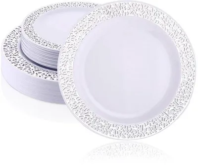 Immagine prodotto di Piatti in plastica - Riutilizzabili - 19 cm e 26 cm