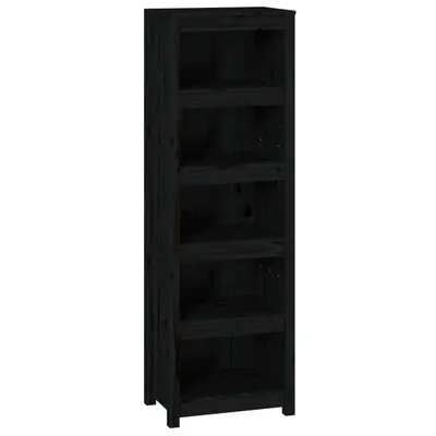 Produktbild von vidaXL Bücherregal Schwarz 50x35x154 cm Massivholz Kiefer