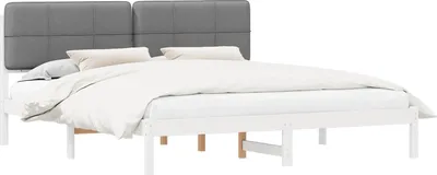 Obrázok produktu pre Rám postele s čalúneným čelom Svetlosivá 200 x 200 cm