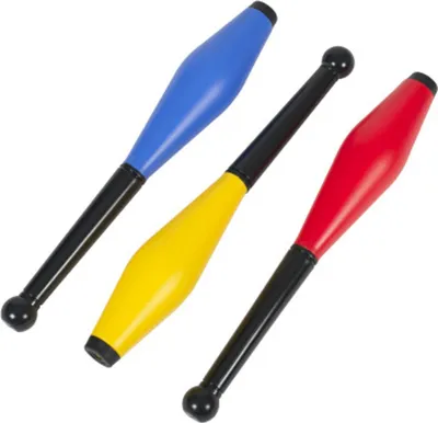 Produktbild von Spordas Jonglierkeulen Set aus 3 Stück - buntes Jonglierspielzeug