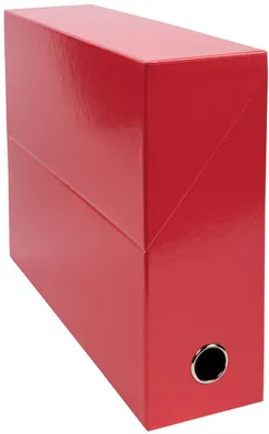 Produktbild von Exacompta Dokumentenbox aus Karton, Rückenbreite 90 mm, 25 x 33 cm, für DIN A4, Iderama, rot