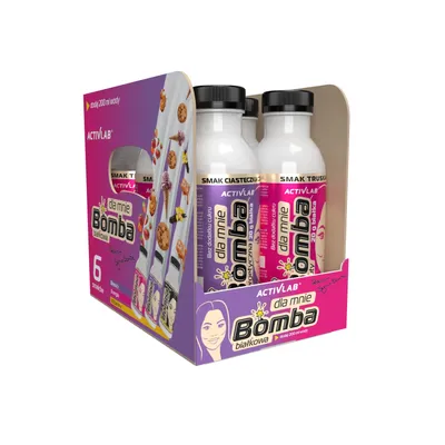 Imagen del producto de Activlab Dla Mnie Bomba Proteica – 6 x 30 g, Sabor Caramelo Salado, Batido de Proteínas