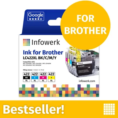 Productafbeelding van NIEUW: Infowerk Inktpatronen voor Brother LC422XL, Multipack (BK/C/M/Y), 1 stuk