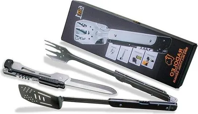 Produktbild von Famanu Grillbesteckset - 6 Grillwerkzeuge für BBQ und Camping