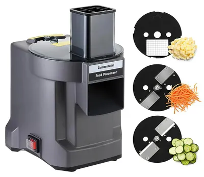 Produktbild von Gemüseschneider - Automatische Elektrische Küchenmaschine - 220 V - 100 W - 3 Klingen - Schneidet, Hobelt, Raspelt, Würfelt