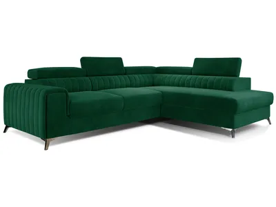 Produktbild von nabbi Ecksofa mit Klapp- und Stauraum Lacante P - dunkelgrün
