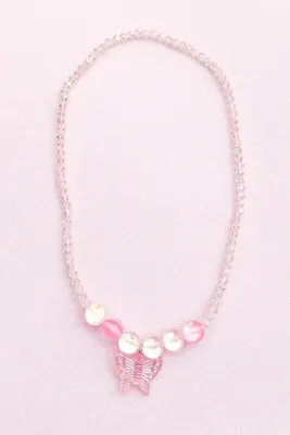 Produktbild von Kinder Holo Crystal Kette in Pink auf Schmuckkarte