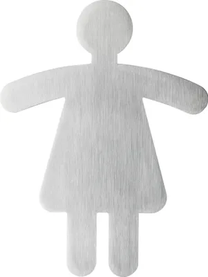 Obrázok produktu pre Durable Women's WC Symbol, 120 mm, 90 mm, Strieborná