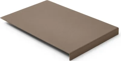 Produktbild von Mauspad Echtes Leder Taupe Grau cm 20x32 - Mousepad Struktur aus Stahl mit Kantenschutz - Hergestellt in Italien