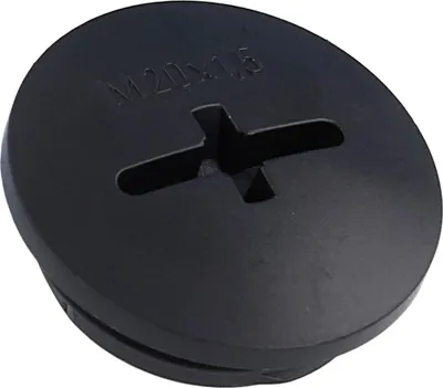 Produktbild von WISKA Blindstopfen M20x1,5 KBR-M20 rund mit Kreuzschlitz inkl. O-Ring Polyamid (PA) Gewindelänge 6,0mm - 1 Stück