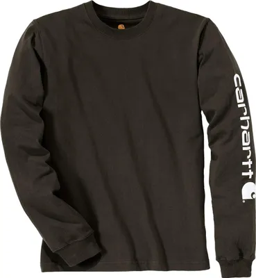 Produktbild von Carhartt Logo Langarmshirt Farbe: Oliv, Grösse: S