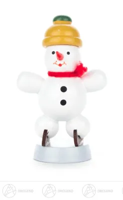 Obrázek produktu pro Vánoční miniatura sněhuláka s bruslemi Výška cca 6 cm NOVINKA