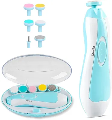 Produktbild von Elektrische Baby Nagelfeile Set Wiederaufladbar mit 6 Aufsätzen