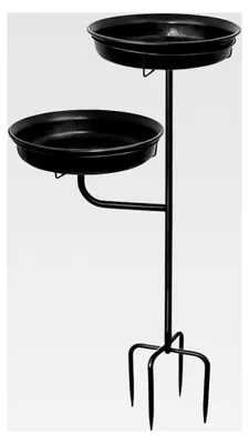 Produktbild von Vogeltränke aus Metall mit Pfahl für Garten und Terrasse