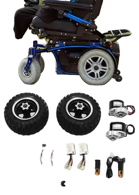 Productafbeelding van Elektrische motorset, 24V spanning, 250W vermogen, 330 omwentelingen per minuut, wieldiameter 10 inch, draagvermogen 150-200 kg