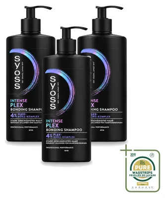 Produktbild von 3 x Syoss Intense Plex Shampoo - 440 ml - Vorratspackung - 3 Stücke