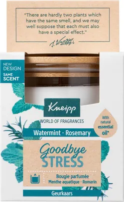 Produktbild von Kneipp - Duftkerze - Stress ade - Wasserminze & Rosmarin - 20 Stunden Brenndauer - 1 Stück