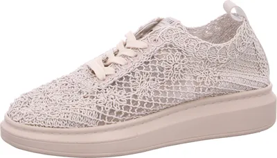 Produktbild von Mustang Damen Sneaker Court Makramee Blumen Netzstruktur 1468-301, Größe:39 EU, Farbe:Beige